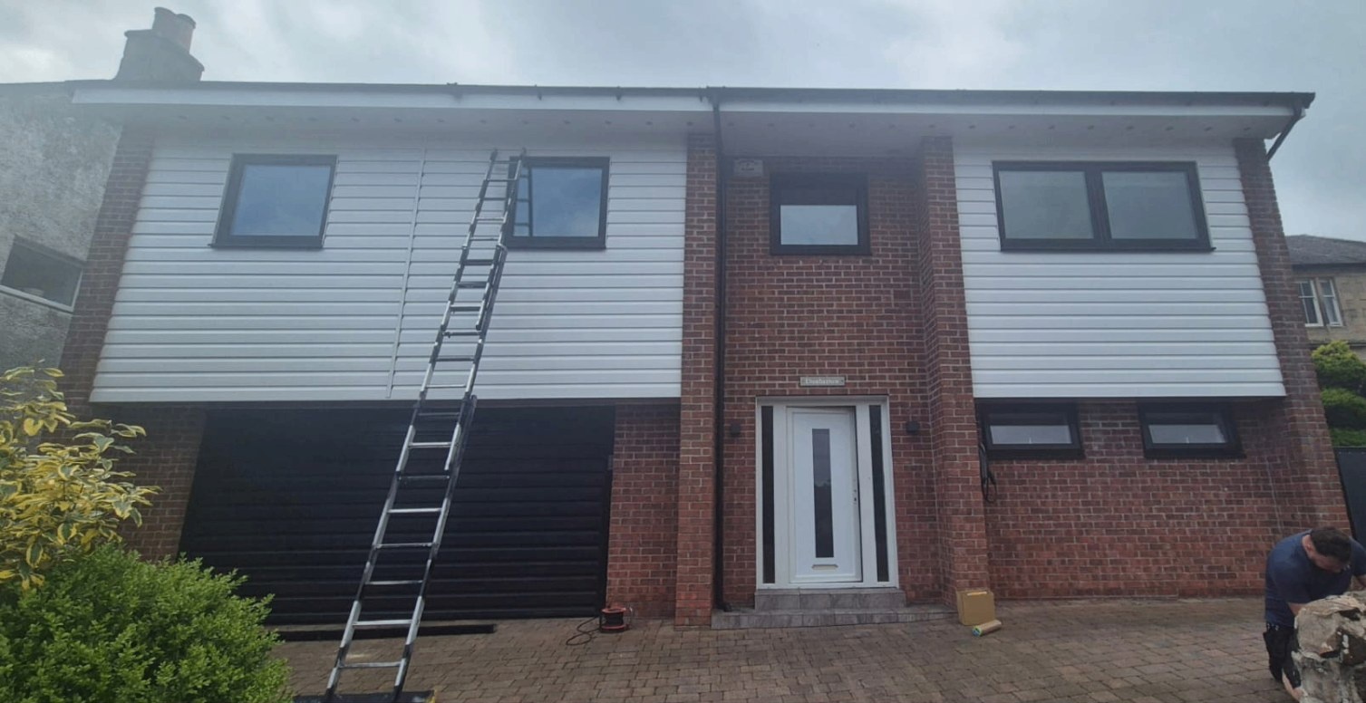 Before — Bridge of Weir — uPVC Cladding Respray